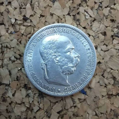 Монета 1 крона 1893 г. Австрия. Серебро.
